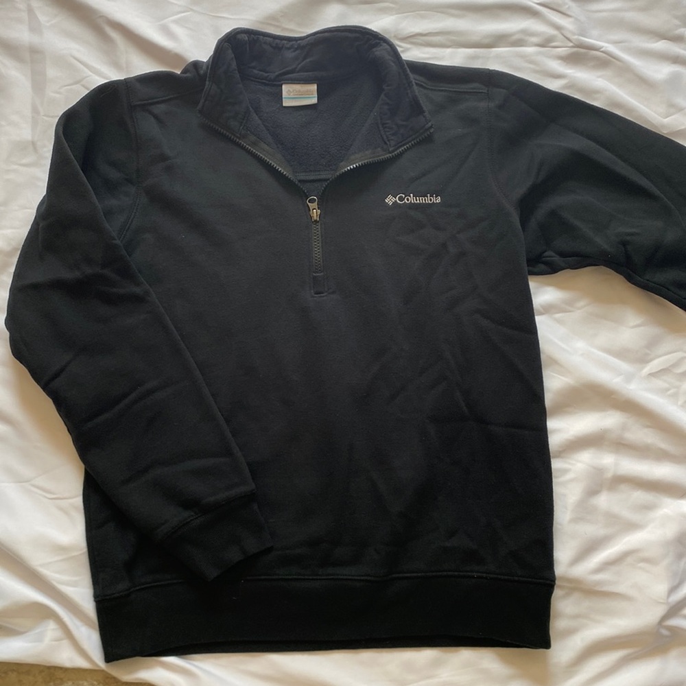 Columbia black quarter zip size small